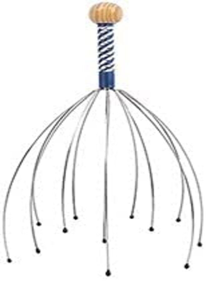 جهاز تدليك فروة الرأس من الستانلس ستيل، أداة يدوية للاسترخاء والعناية بالشعر، تصميم عملي خفيف الوزن للاستخدام اليومي في المنزل أو أثناء الاستحمام - Image 3